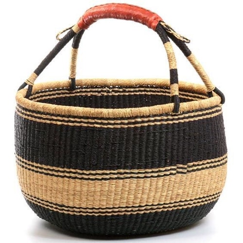 Bolga Basket Large Basket African Market Basket Bolgatanga Etsy