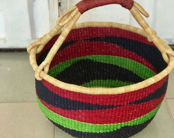 Bolga basket, Large basket,  African Market basket, Bolgatanga Baskets, Storage basket, Gift basket, Made in Ghana