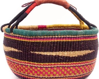 Bolga basket, Large basket,  African Market basket, Bolgatanga Baskets, Storage basket, Gift basket, Made in Ghana