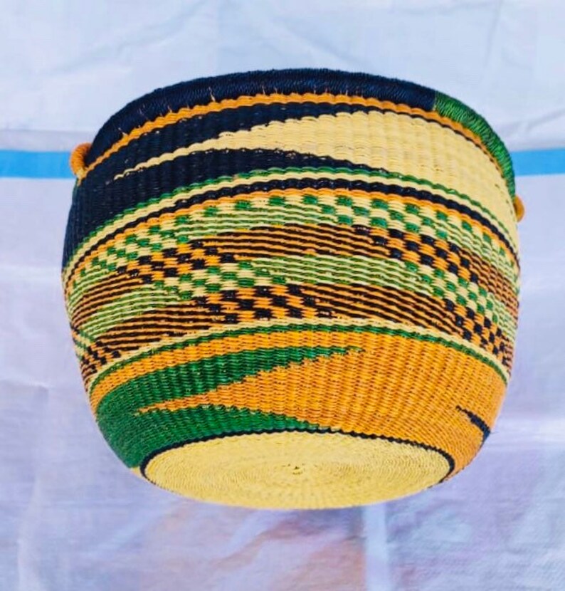 Bolga Basket Large Basket African Market Basket Bolgatanga Etsy