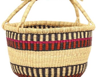 Bolga basket, Large basket,  African Market basket, Bolgatanga Baskets, Storage basket, Gift basket, Made in Ghana