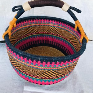 Bolga basket, Large basket,  African Market basket, Bolgatanga Baskets, Storage basket, Gift basket, Made in Ghana