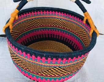 Bolga basket, Large basket,  African Market basket, Bolgatanga Baskets, Storage basket, Gift basket, Made in Ghana