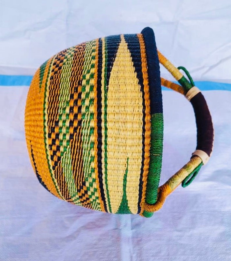 Bolga Basket Large Basket African Market Basket Bolgatanga Etsy