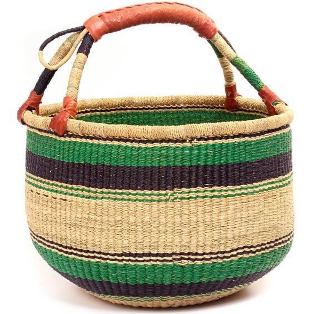 Bolga Basket Large Basket African Market Basket Bolgatanga Etsy