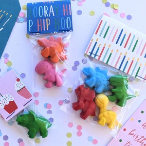 Dinosaur Crayon Birthday Favors