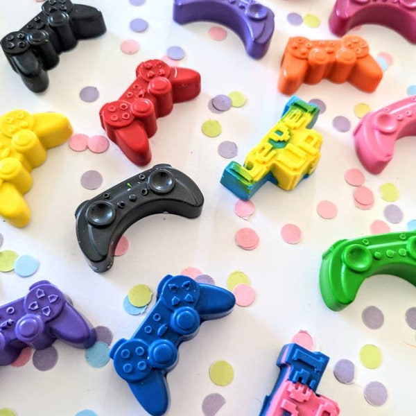 Video Game Crayon Birthday Favors