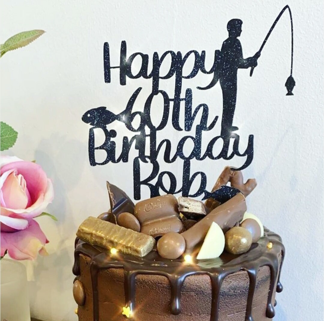 Fishing Cake Topper | Etsy UK