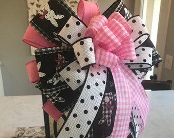 Easter wreath bow, Easter bunny bow, Easter lantern bow, Buffalo check Easter bow, Basket bow, burlap bow, pink Easter bow, purple bow