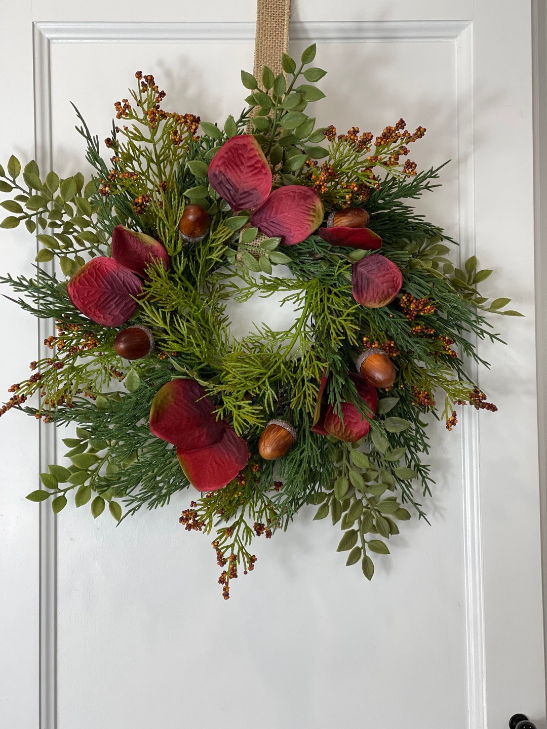 Mini Holiday Wreaths Kitchen Wreathsmall Wreath Etsy