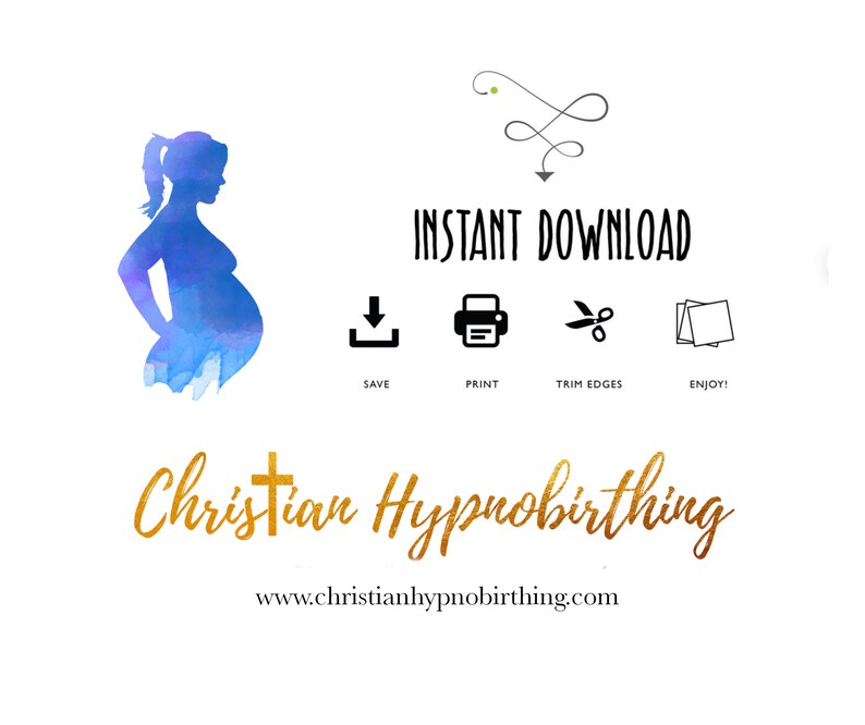 Set of 20 Christian Birth Affirmation Printable Cards Instant image 5