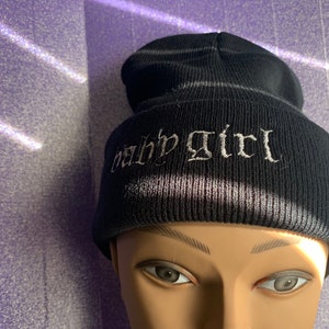 SideWritten Babygirl Embroidered Beanie | Embroidery File | Machine Embroidery | Embroidery Design | Embroidery Pattern | Anniversary Gifts