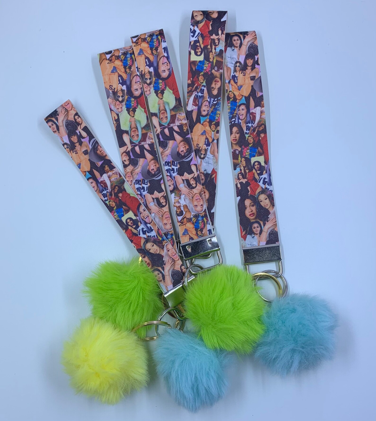 Faux Leather| Rapper | Keychain Wristlet | Wristlet Keychain Fob ...