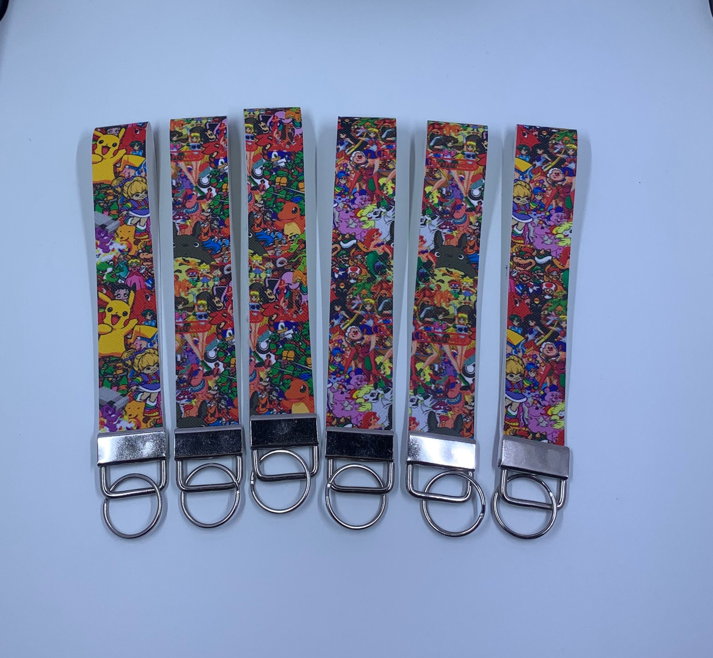 Faux Leather | 90s Nostalgia | Keychain Wristlet | Wristlet Keychain ...