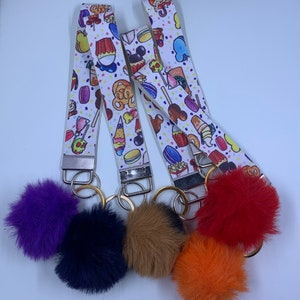 Faux Leather| Disney Sweets | Keychain Wristlet | Wristlet Keychain Fob | Gifts For Her | Key Fob | Keychain | Wrist Lanyard