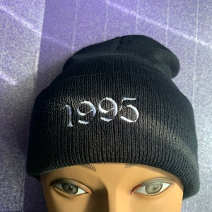 1995 Embroidered Beanie | Embroidery File | Machine Embroidery | Embroidery Design | Embroidery Pattern | Anniversary Gifts