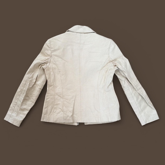 Pamela Mccoy Cream White Leather Jacket  display picture 1