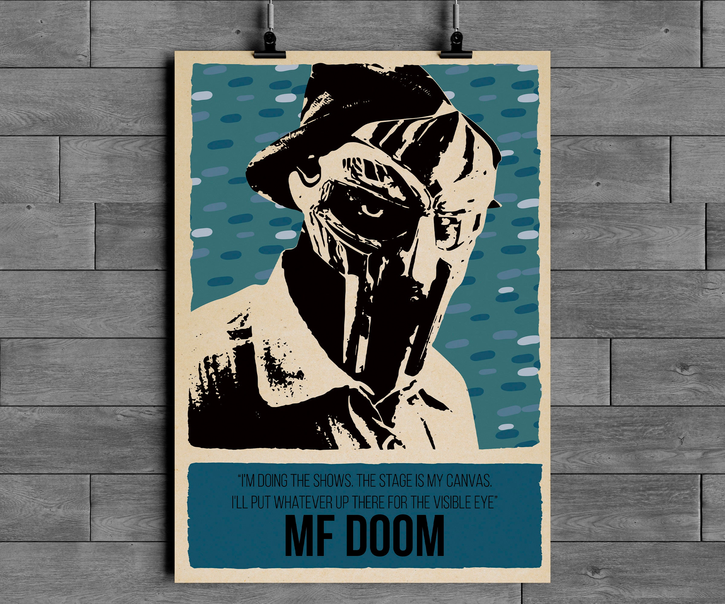 MF Doom Hip Hop Art Poster Rap Music Madlib Flying Lotus Mos | Etsy Madlib J Dilla
