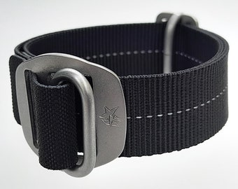 Hawkrigger 0Dark30 O-rig Mil strap Black nylon webbing/cordura laminate 316 stainless Calypso hardware