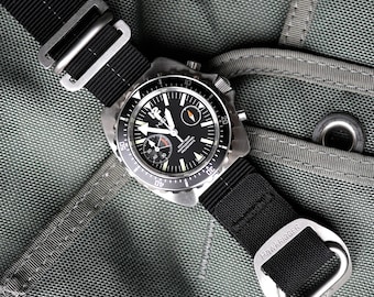 Hawkrigger 0DARK30, Black Nylon, Watch Strap, Cordura Laminate, Stainless Hardware