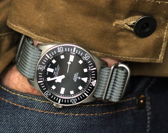 Huey O-Rig Classic strap, Ribbed Webbing, Vintage Dive Style