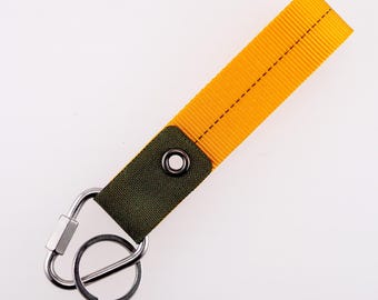 Hawkrigger Delta Key Fob, Stainless Hardware, Nylon Webbing