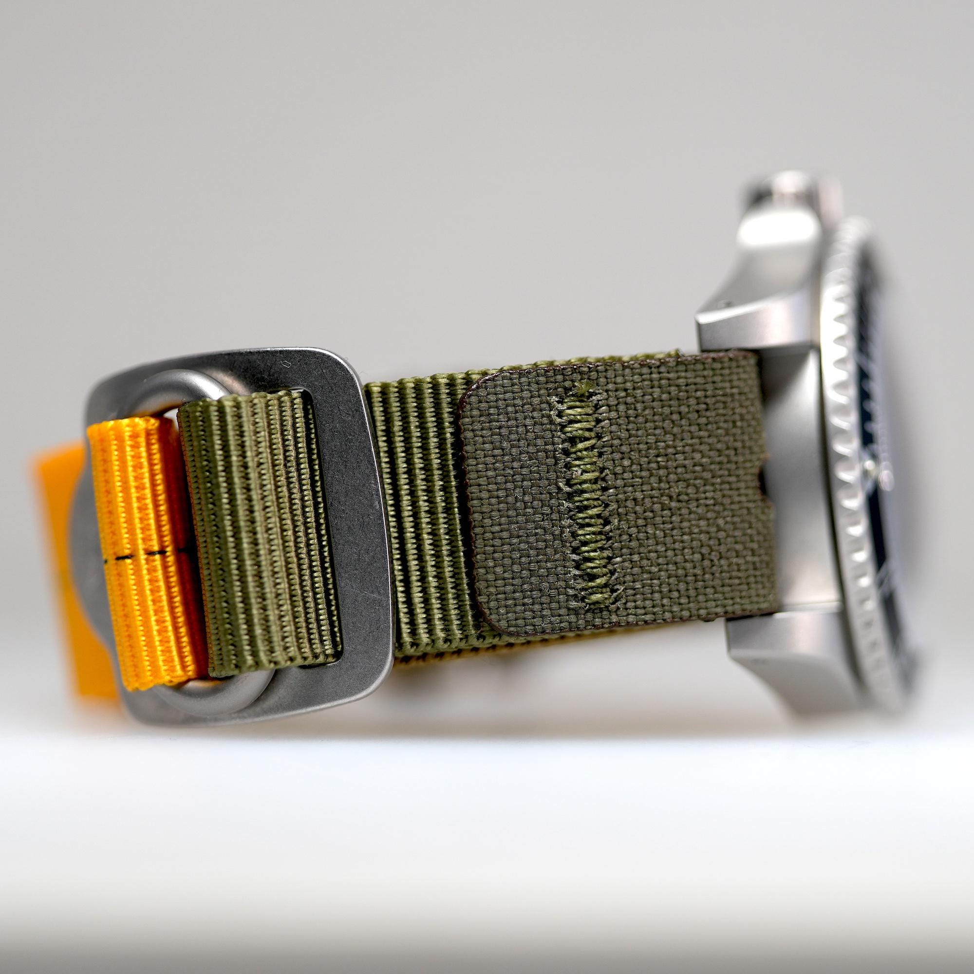 Hawkrigger Airborne O-rig 2 Piece Watch Strap Yellow/army