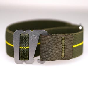 Grappleband Standard Strap [ Spring Bar Compatible ] 20mm, 22mm, 316 Stainless Hardware, Cordura Laminate, Parachute Elastic Watch Band