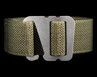 Hawkrigger Grapple EDC Belt, Scuba Webbing, 316 Stainless hardware