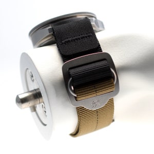 Bracelet de montre style parachute Hawkrigger : sangle militaire noire et coyote