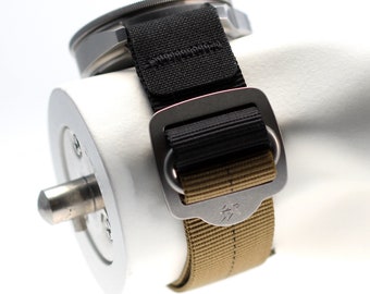 Hawkrigger Parachute Style Watch Strap: Black & Coyote Military Webbing
