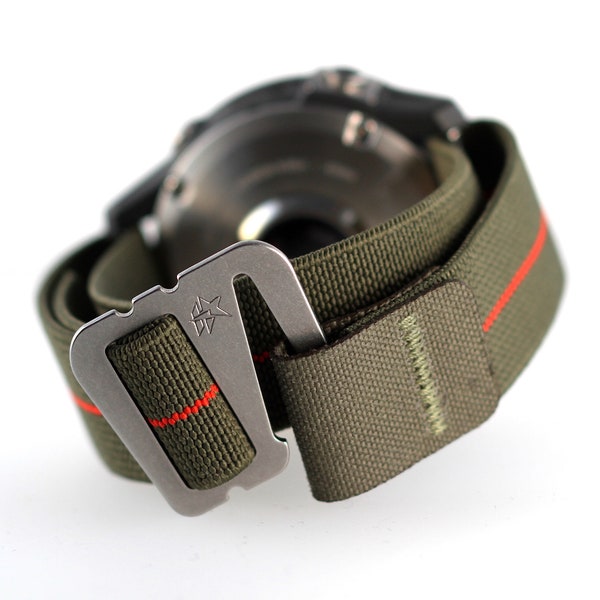 Bracelet Garmin Ready grappin, 20 mm, 22 mm, Fenix 7, Fenix 7S, Matériel en acier inoxydable 316, laminé Cordura, bracelet de montre élastique parachute