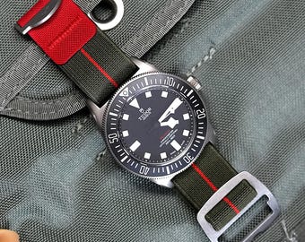 Riggerband M2 Elastic Watch Strap Cordura Laminate Parachute Webbing Stainless Hardware