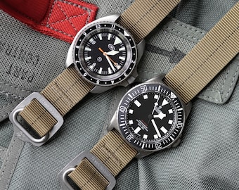 Hawkrigger Field Strap, Tan, Nylon, Watch Strap, Stainless Hardware