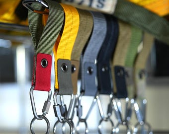 Hawkrigger Delta Key Fob, Stainless Hardware, Nylon Webbing