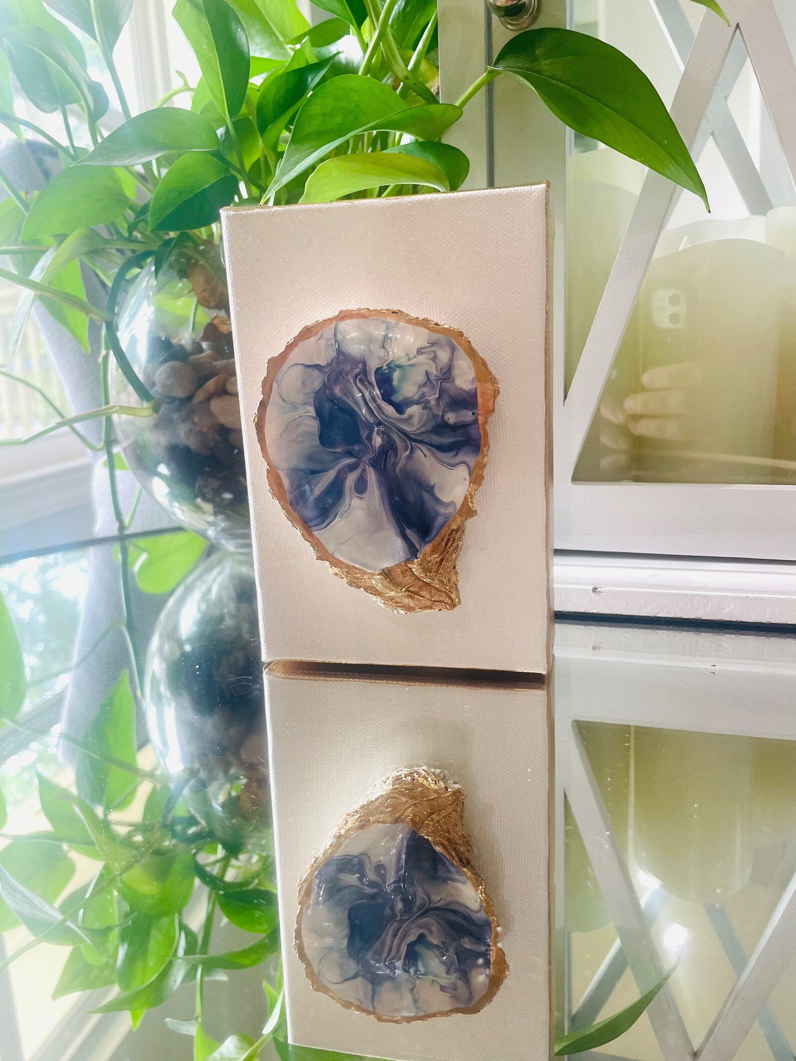 Oyster Art Oyster Shell Art Oyster Canvas Louisiana Oyster Etsy