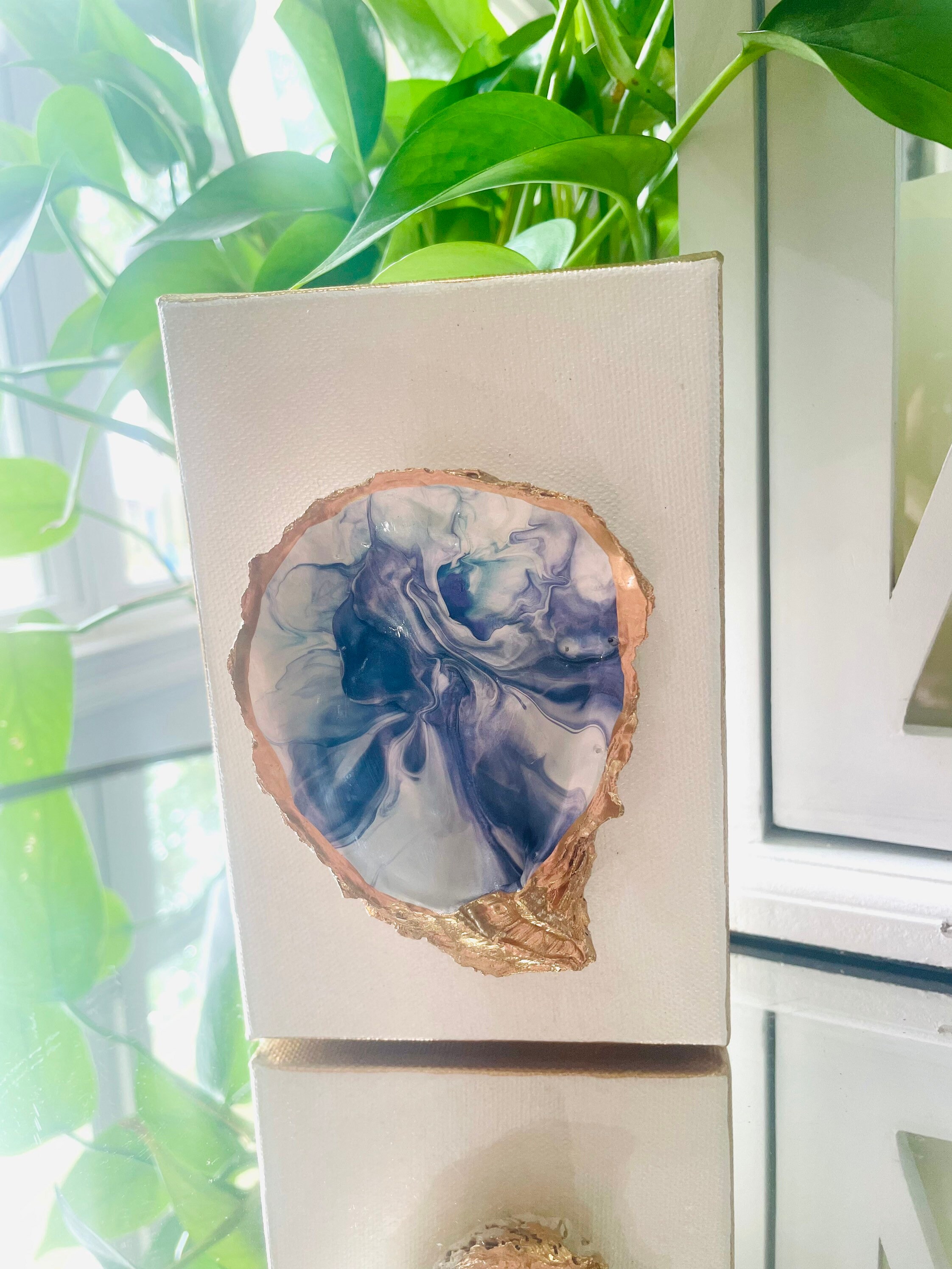 Oyster Art Oyster Shell Art Oyster Canvas Louisiana Oyster Etsy