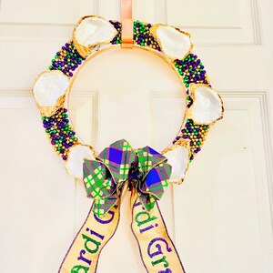 mardi gras oyster wreath