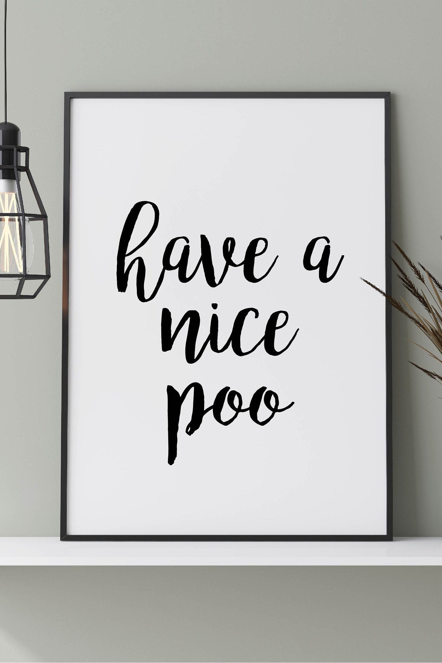 Have A Nice Poo Print Print Bathroom Prints Bathroom Etsy