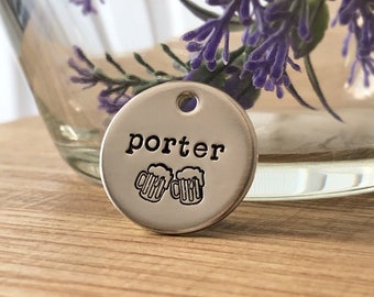 Beer 1” pet id tag, beer dog tag, beer cat tag, summer pet tag, summer, cat tag, dog tag