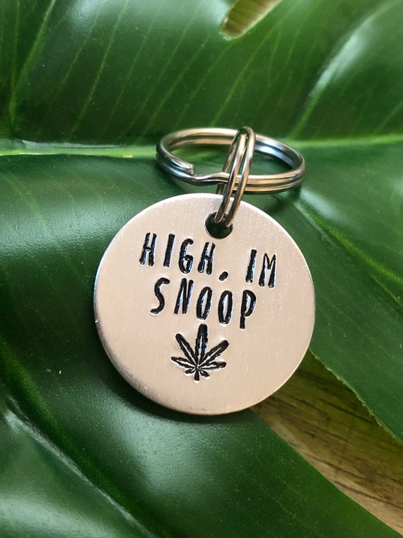 weed dog tag