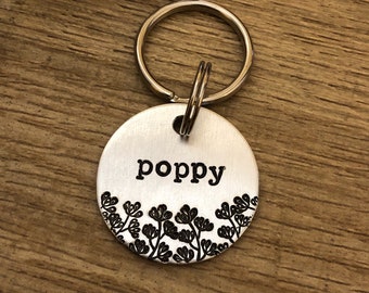 Sprig 1” Pet ID Tag - floral dog tag - floral cat tag - flower dog tag - flower id tags - dog tags -