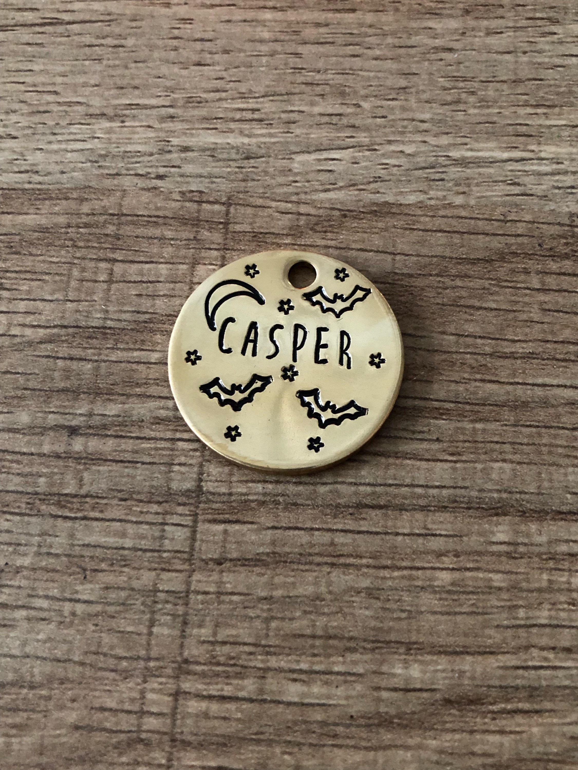 Frickin Bats 1” Pet ID Tag, Fall Dog Tag, Fall Pet ID Tag, Halloween …