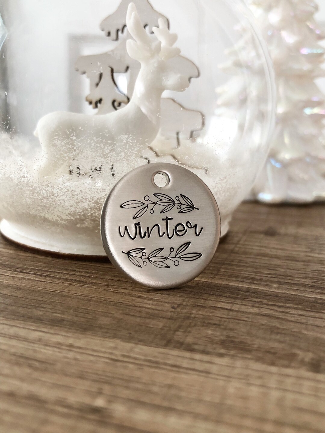 Holly 1 Pet ID Tag, Holiday Pet Tag, Winter Dog Tag, Dog Tag, Cat Tag