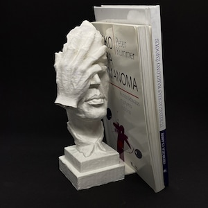 Face Statue Modern Bookend / 3D Printed