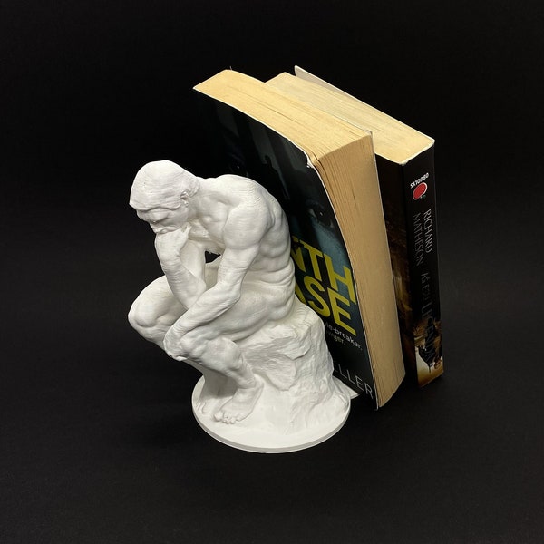 Serre-livres avec la statue du penseur / Imprimé en 3D