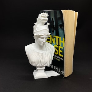 Fermalibri con statua di busto greco / Stampato in 3D