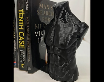 Male Torso Statue Bookend / 3D Printed