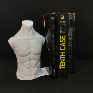 Male Torso Statue Bookend / 3D Printed