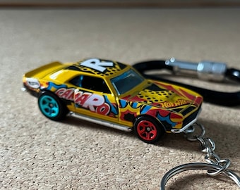 1968 COPO CAMARO Custom Keychain Yellow in Color